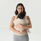 Nest Blanche Baby Carrier for Newborns to Toddlers,Cozy Houndstooth Wrap with Lumbar Support,Soft Cotton Fabric, 7-35lbs Adjustable Fit